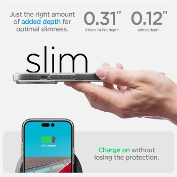 Etui Spigen Ultra Hybrid na iPhone 14 Pro - przezroczyste