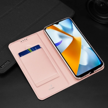 Dux Ducis Skin Pro etui Xiaomi Poco C40 pokrowiec z klapką portfel na kartę podstawka czarne