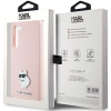 Etui Karl Lagerfeld Silicone Choupette Metal Pin na Samsung Galaxy S24+ - różowe