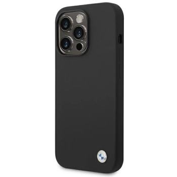 Etui BMW Silicone Metal Logo na iPhone 14 Pro - czarne