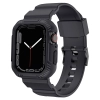 Kingxbar CYF106 2w1 pancerne etui Apple Watch SE, 9, 8, 7, 6, 5, 4, 3, 2, 1 (41, 40, 38 mm) z paskiem szare