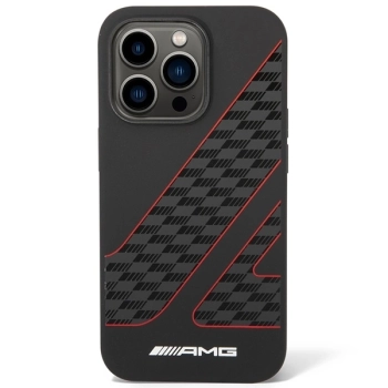 Etui AMG Checkered Flag Pattern MagSafe na iPhone 14 Pro Max - czarne