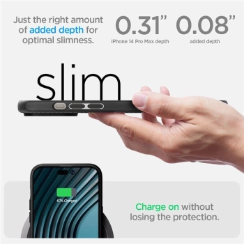 Etui Spigen Mag Armor z MagSafe na iPhone 14 Pro Max - czarny mat
