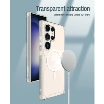 Etui Nillkin Nature Pro pancerne z magnetycznym ringiem do Samsung Galaxy S24 Ultra - białe