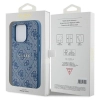 Etui Guess 4G Collection Leather Metal Logo MagSafe na iPhone 15 Pro Max - niebieskie