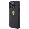 Etui Ferrari Quilted Metal Logo na iPhone 15 Pro Max - czarne