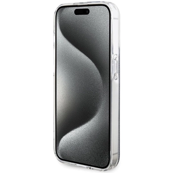 Etui Guess IML 4G Gold Stripe na iPhone 15 Pro - czarne