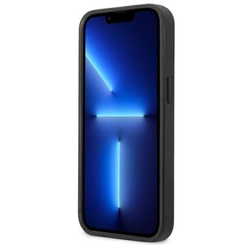 Etui Karl Lagerfeld Saffiano Plaque na iPhone 13 mini - srebrne
