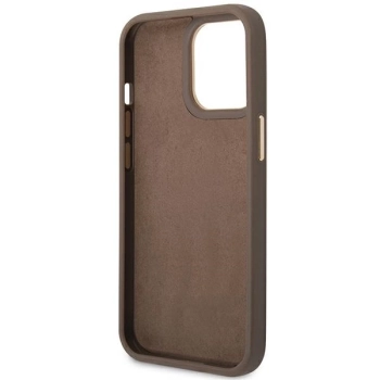 Etui Guess 4G Vintage Gold Logo na iPhone 14 Pro Max - brązowe