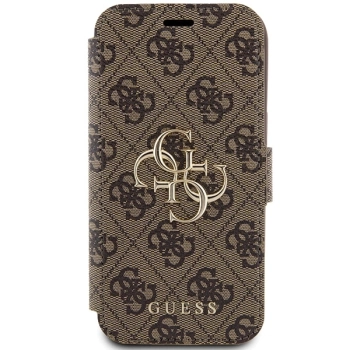 Etui Guess 4G Metal Logo na iPhone 15 / 14 / 13 - brązowe