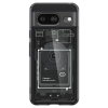 Etui Spigen Ultra Hybrid na Google Pixel 8 - ciemnoszare (wzór Zero One)