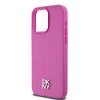 Etui DKNY Leather Monogram Pattern Metal Logo MagSafe na iPhone 15 Pro Max - różowe
