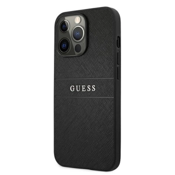 Etui Guess Saffiano Strap na iPhone 13 Pro / iPhone 13 - czarne