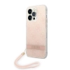 Etui Guess 4G Print Strap na iPhone 14 Pro - różowe