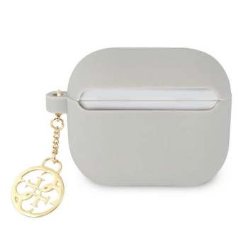 Etui Guess Silicone Charm 4G Collection na AirPods 3 - szare