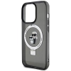 Etui Karl Lagerfeld Ring Stand Karl&Choupettte MagSafe do iPhone 13 Pro - czarne