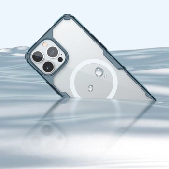 Nillkin Nature Pro Magnetic Case etui iPhone 14 Pro Max magnetyczny pokrowiec MagSafe niebieski