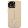Etui Guess Saffiano Triangle Logo na iPhone 14 Pro - beżowe