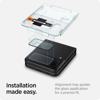 Szkło hartowane Spigen Glas.tR EZ Fit FC z folią na zawiasy na Samsung Galaxy Z Flip 4 - czarne 2 szt.