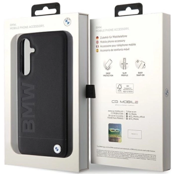 Etui BMW Leather Hot Stamp na Samsung Galaxy S23 FE - czarne