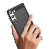 Carbon Case etui Samsung Galaxy S23+ elastyczny silikonowy karbonowy pokrowiec czarne