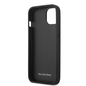 Etui Mercedes Leather Perforated Area na iPhone 13 mini - czarne