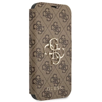 Etui Guess 4G Big Metal Logo na iPhone 13 Pro Max - brązowe