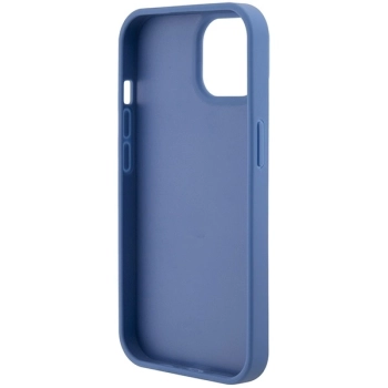 Etui Guess Crossbody 4G Metal Logo do iPhone 15 - niebieskie