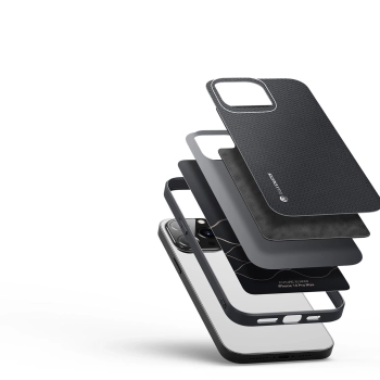 Dux Ducis Fino etui pokrowiec pokryty nylonowym materiałem iPhone 14 Pro Max czarny