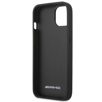 Etui AMG Leather Curved Lines na iPhone 13 - czarne