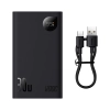 Baseus Adaman2 powerbank z wyświetlaczem cyfrowym 20000mAh 30W 2 x USB / 1x USB Typ C Power Delivery Quick Charge SCP, Oppo Super VOOC czarny (PPAD050