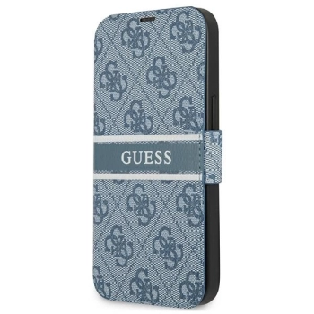 Etui Guess 4G Stripe na iPhone 13 mini - niebieskie