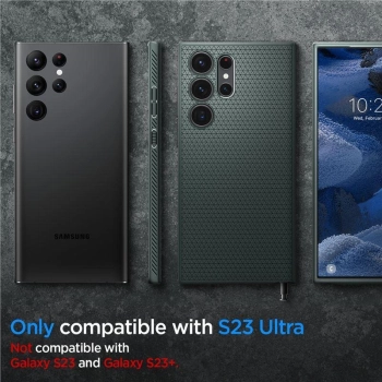 Etui Spigen Liquid Air na Samsung Galaxy S23 Ultra - ciemnozielone