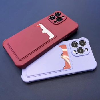 Card Armor Case etui pokrowiec do Xiaomi Redmi Note 10 / Redmi Note 10S portfel na kartę silikonowe pancerne etui Air Bag czarny