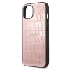 Etui Guess Croco Strap Collection na iPhone 13 mini - różowe