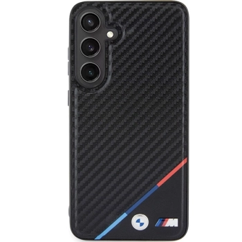Etui BMW Carbon Tricolor Line MagSafe na Samsung Galaxy S24 - czarne