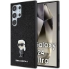 Etui Karl Lagerfeld Fixed Glitter Ikonik Logo Metal Pin na Samsung Galaxy S24 Ultra - czarne