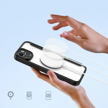 Dux Ducis Skin X Pro etui iPhone 14 Plus magnetyczny pokrowiec MagSafe z klapką czarny