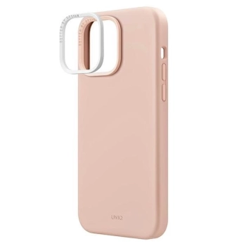 Etui Uniq Lino na iPhone 14 Pro Max - różowe