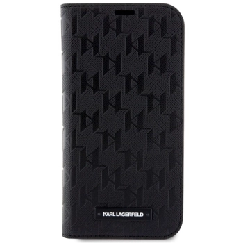 Etui Karl Lagerfeld Saffiano Monogram na iPhone 14 Pro Max - czarne
