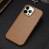 Dux Ducis Grit skórzane etui do iPhone 14 Pro Max elegancki pokrowiec ze sztucznej skóry (kompatybilne z MagSafe) brązowy