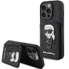 Etui Karl Lagerfeld Saffiano Cardslots and Stand Monogram Ikonik Patch do iPhone 15 Pro - czarne