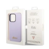 Etui Guess Silicone Vintage Gold Logo na iPhone 14 Pro - fioletowe