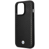 Etui BMW Leather Diamond Pattern MagSafe na iPhone 14 Pro - czarne