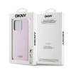Etui DKNY Liquid Silicone Small Metal Logo MagSafe na iPhone 14 Pro - różowe