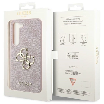 Etui Guess 4G Big Metal Logo na Samsung Galaxy A35 - różowe