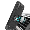 Wozinsky Ring Armor pancerne hybrydowe etui pokrowiec + magnetyczny uchwyt Samsung Galaxy S21 FE czarny
