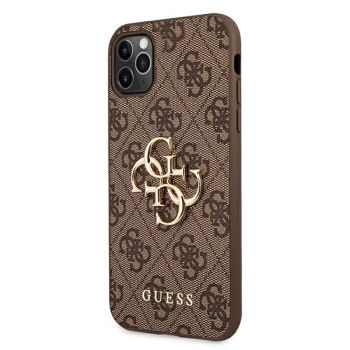 Etui Guess 4G Big Metal Logo na iPhone 11 Pro Max - brązowe
