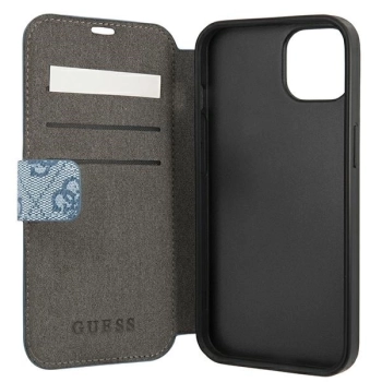 Etui Guess 4G Big Metal Logo na iPhone 13 mini - niebieskie