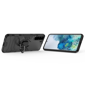 Ring Armor pancerne hybrydowe etui pokrowiec + magnetyczny uchwyt Samsung Galaxy S22 czarny